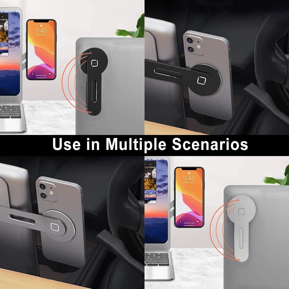 Rimoody Magnetic Phone Holder for Laptop, Car Phone Holder Mount for Tesla Model 3 Y, Laptop Phone Holder Computer Phone Holder Monitor Phone Mount - Silver  Rimoody   