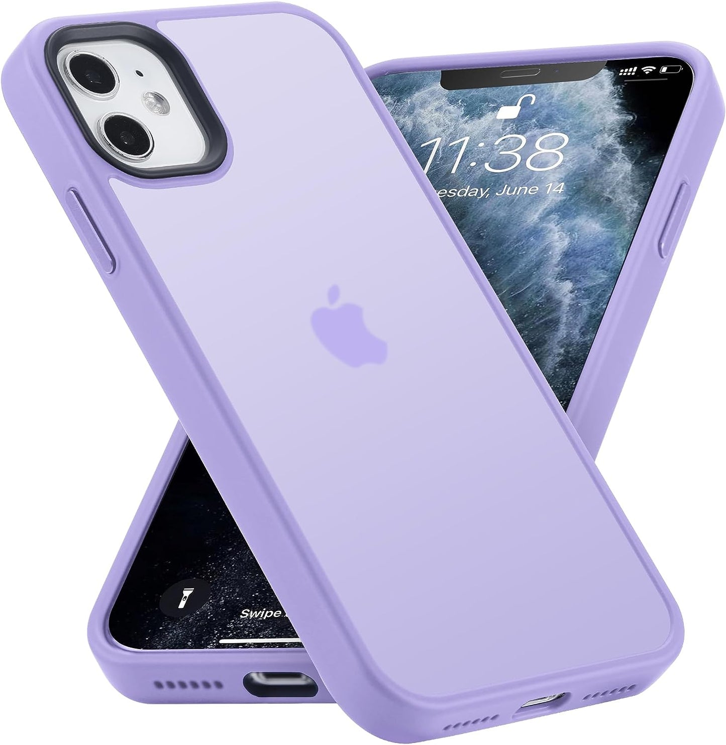 Yriklso for Iphone 11 Magnetic Case, Built in Magnets Compatible with Magsafe, Translucent Matte Hard PC Back Cover + Soft TPU Frame Slim Bumper Case for Iphone 11 （6.1"）,Black  Yriklso Clove Purple  