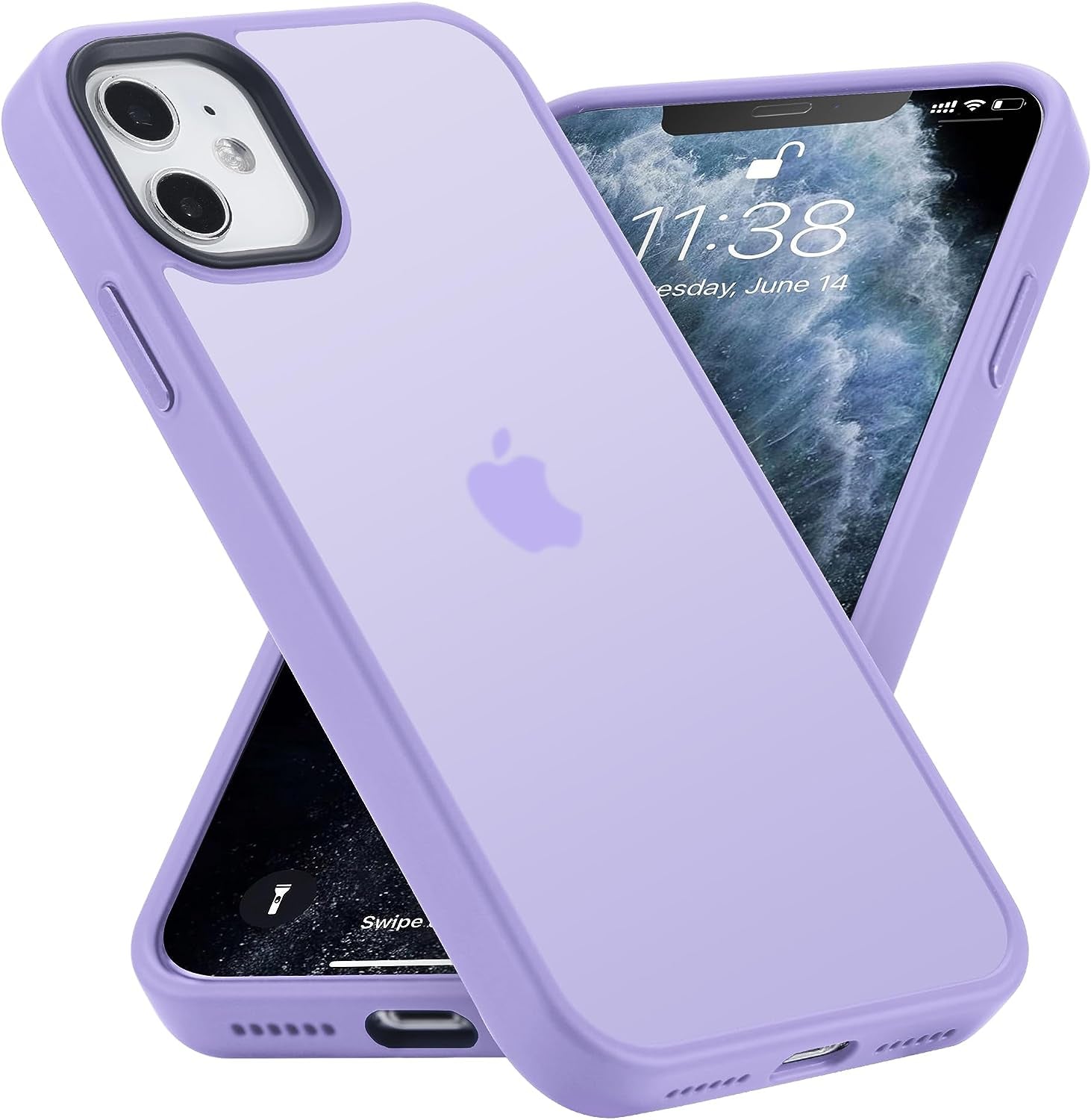 Yriklso for Iphone 11 Magnetic Case, Built in Magnets Compatible with Magsafe, Translucent Matte Hard PC Back Cover + Soft TPU Frame Slim Bumper Case for Iphone 11 （6.1"）,Black  Yriklso Clove Purple  