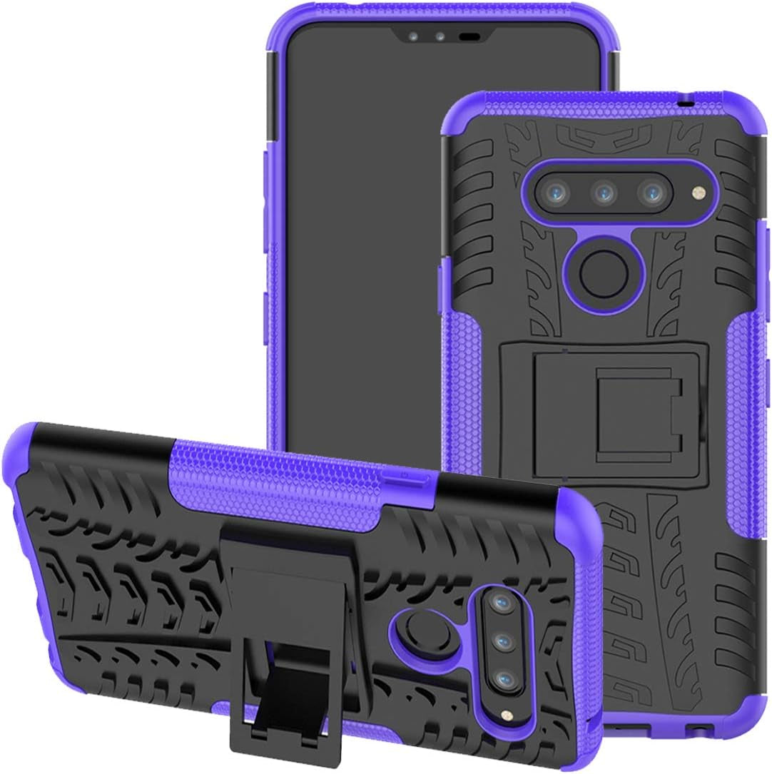 Case for LG V40 Thin, V40 Case, Viodolge [Shockproof] Rugged Dual Layer Protective Phone Case Cover with Kickstand for LG V40 / LG V40 Thinq (2018) (Green)  Viodolge Purple  