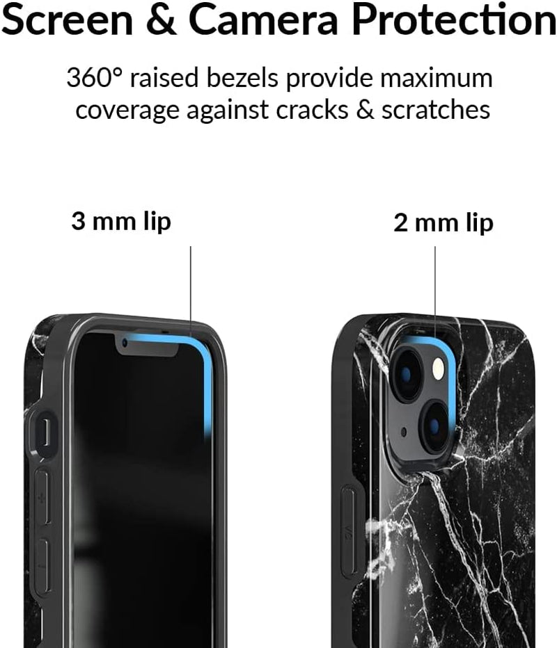 Velvet Caviar Designed for Iphone 14 Case Black Marble [10Ft Drop Tested] Compatible with Magsafe - Protective Microfiber Lining  Velvet Caviar   