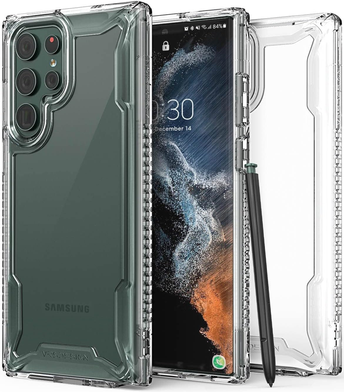 VRS Desgin Terra Guard Crystal Compatible with Galaxy S22 Ultra Case, Non-Slip Grip Clear Case for Galaxy S22 Ultra (2022)  VRS DESIGN   