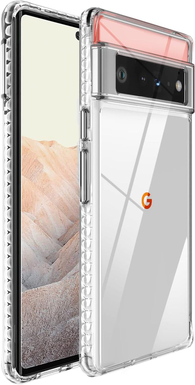 Guarishel for Google Pixel 8 Phone Case: [Built-In 4 Airbags][Not-Yellowing] Military-Grade Shockproof Protective Phone Case for Google Pixel 8, Blue  Guarishel Crystal Clear(With Airbag Frame) Google Pixel 6 Pro 