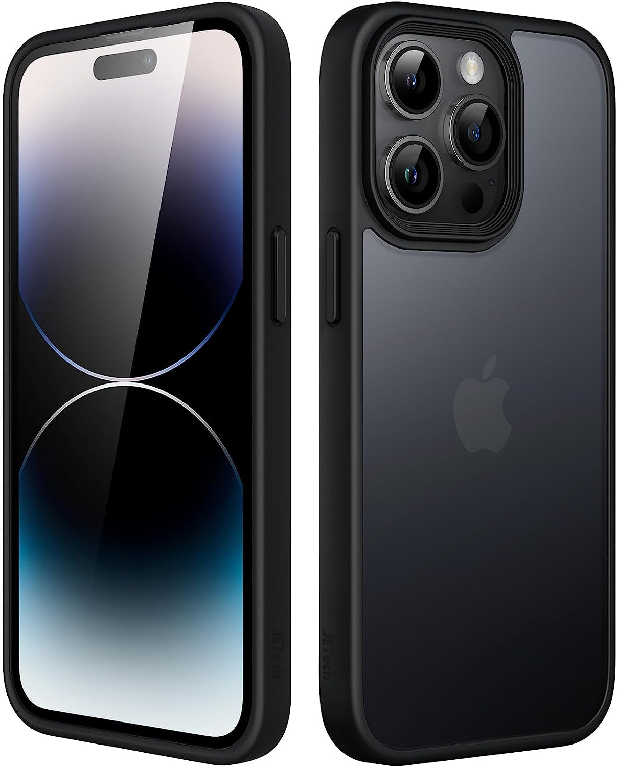 Jetech Matte Case for Iphone 14 Pro Max 6.7-Inch (NOT for Iphone 14 Pro 6.1-Inch), Shockproof Military Grade Drop Protection, Frosted Translucent Back Phone Cover, Anti-Fingerprint (Black)  JETech   