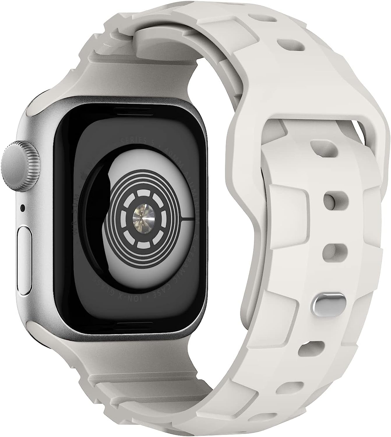 Recoppa Compatible with Apple Watch Band 49Mm 45Mm 44Mm 42Mm 41Mm 40Mm 38Mm Band for Men Women, Soft Silicone Replacement Bands for Iwatch Series 8/7/6/5/4/3/2/1/Se/Ultra  Recoppa Starlight 45mm/44mm/42mm/49mm 