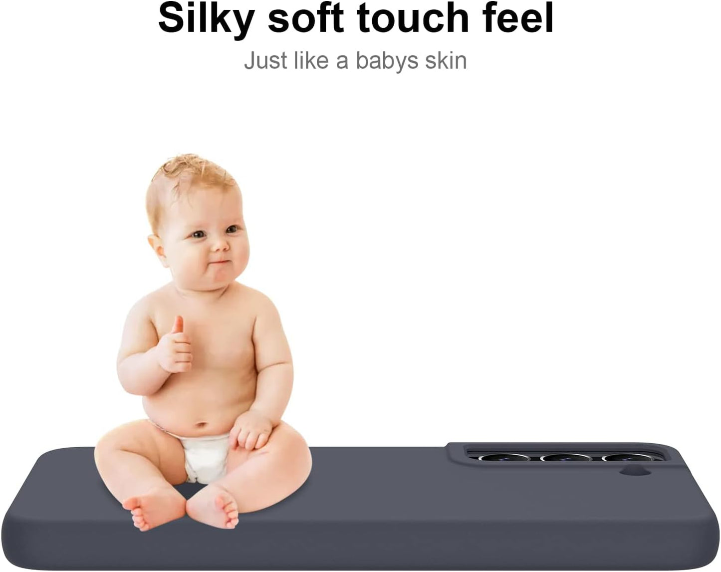 DEENAKIN for Samsung Galaxy S22 plus Case Silicone,Silky Smooth Flexible Gel Rubber Bumper Cover with Soft Microfiber Lining Slim Fit Protective Phone Case for Samsung Galaxy S22 plus Dark Grey  DEENAKIN   