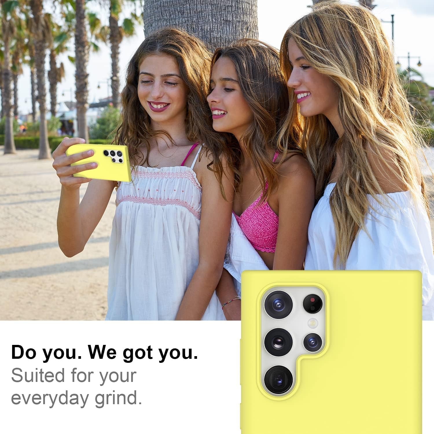 DEENAKIN for Samsung Galaxy S22 Ultra Case Silicone,Silky Smooth Flexible Gel Rubber Bumper Cover with Soft Microfiber Lining Slim Fit Protective Phone Case for Samsung Galaxy S22 Ultra Bright Yellow  DEENAKIN   