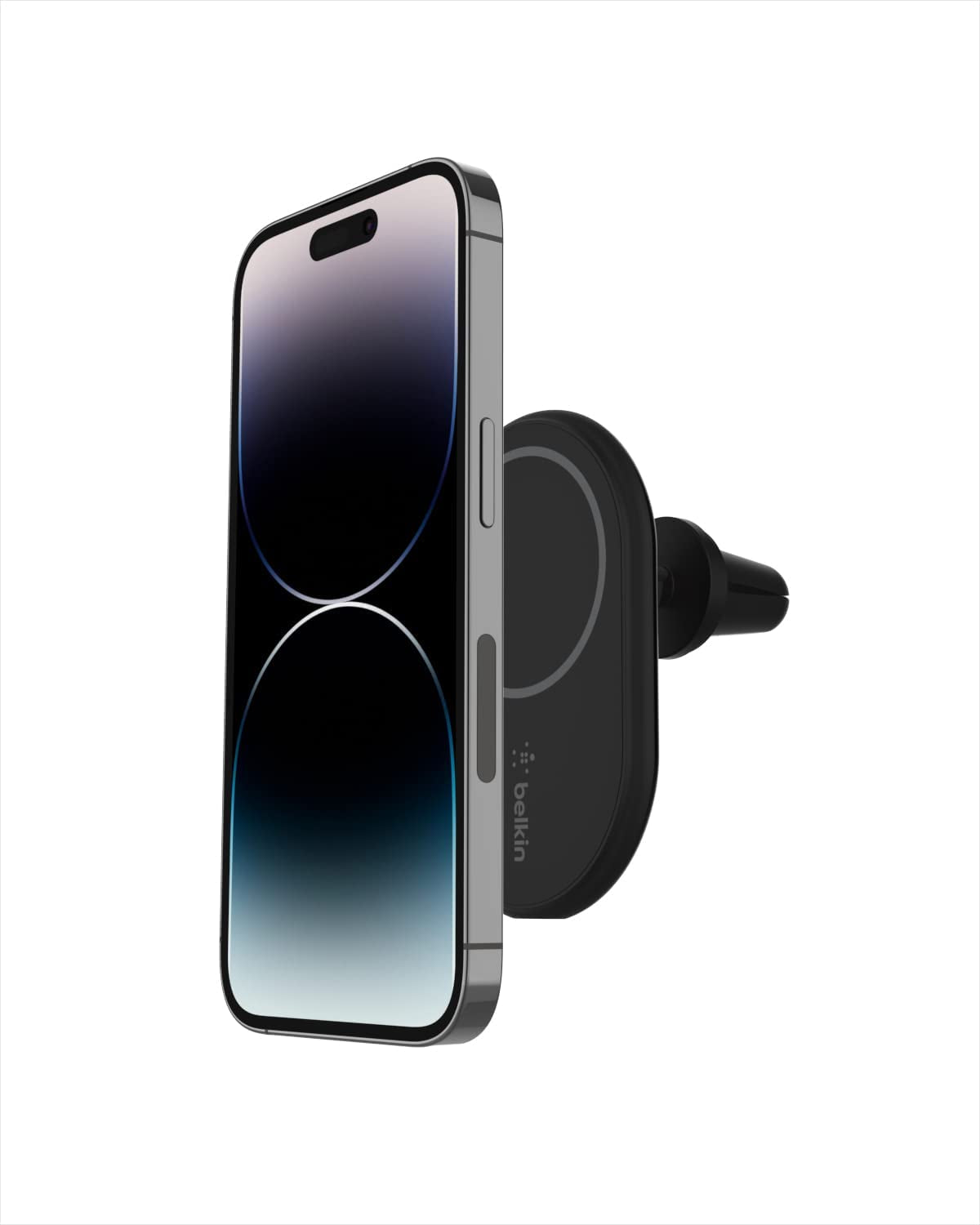 Belkin Magnetic Wireless Car Charger - Magsafe Compatible Car Mount Wireless Charger - Air Vent Mount with Included Power Supply for Iphone 14, Iphone 13 & Iphone 12 - Car Magnetic Phone Mount Charger  Belkin Mount  
