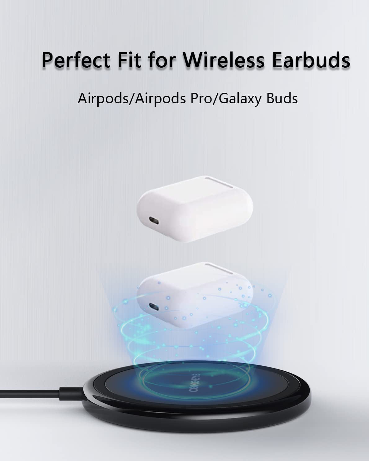 Wireless Charger, 10W for Iphone Wireless Charging Pad Compatible with Iphone 14/14 Plus/14 Pro/14 Pro Max/13/13 Mini/Se 2022/12/11/X/8,Samsung Galaxy S22/S21/S20, Airpods Pro 2  COKOEYE   