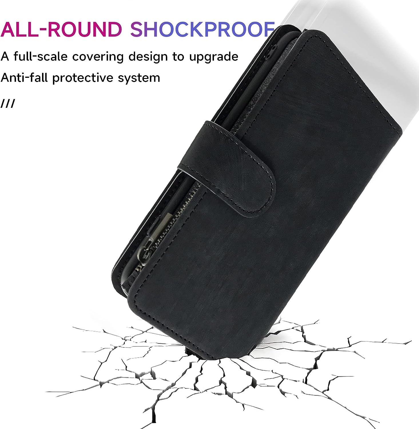 Compatible with LG G7 Thinq Wallet Case and Premium Vintage Leather Flip Credit Card Holder Stand Cell Cover for LGG7 One G 7 plus LG7 Fit Lg7Thinq 7G Thin Q G7+ G7Thinq Lgg7Thinq Women Men Black  Dibosom   