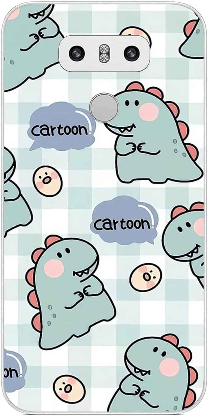 Compatible with LG G6 | LG G6+ | LG G6 plus Case Cute Cartoon Dinosaur 554 Kids Girls Women Man Soft Flexible TPU Silicone Phone Case Clear  PTGVCTA Cute Cartoon Dinosaur 274  
