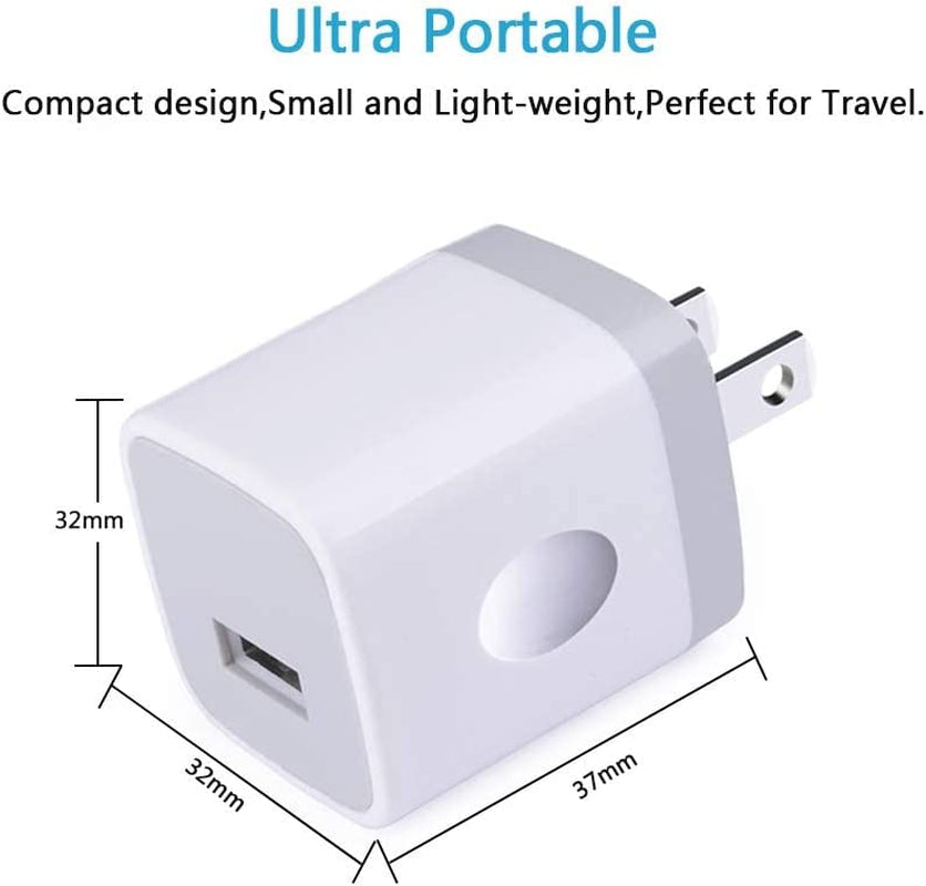 Charging Block for Iphone, Charger Box, USB Cube, Nonouv 10-Pack Single Port Wall Charger 1A/5V USB Outlet Plug Adapter Power Bricks for Iphone 13 12 11 Pro SE XR XS X 8 7 6 6S Plus, Ipad, Samsung  Shenzhen Putuo Technology Co.,Ltd   