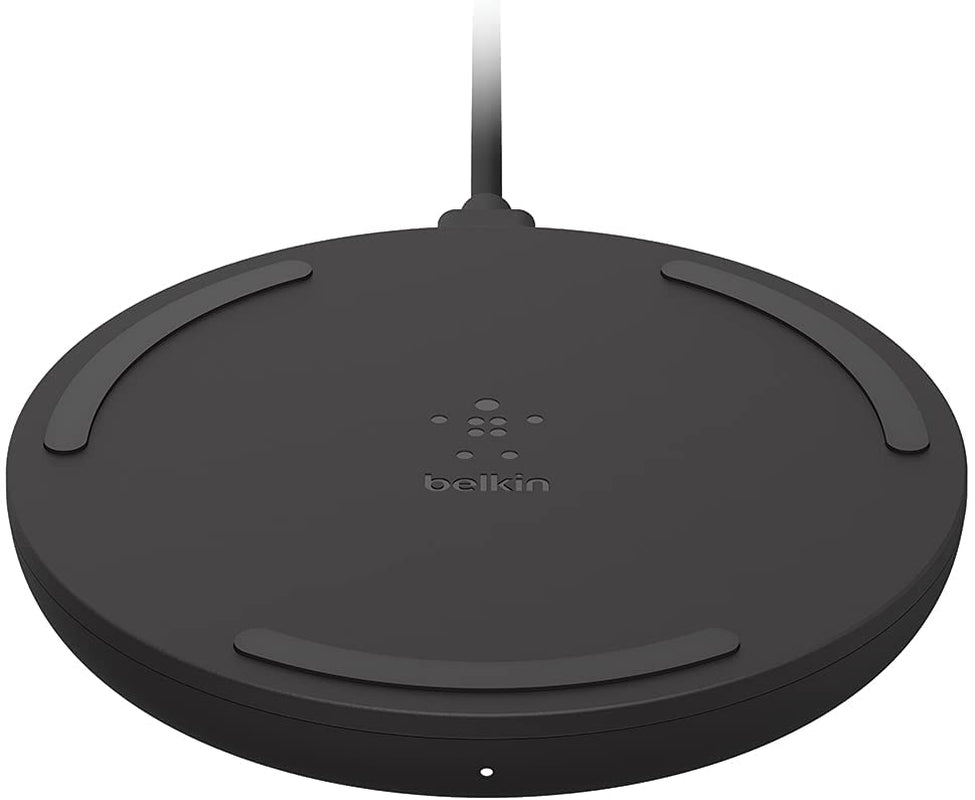 Belkin Wireless Charger - Qi-Certified 10W Max Fast Charging Pad - Quick Charge Cordless Flat Charger - Universal Qi Compatibility for Iphone, Samsung Galaxy, Airpods, Google Pixel, and More  Belkin   