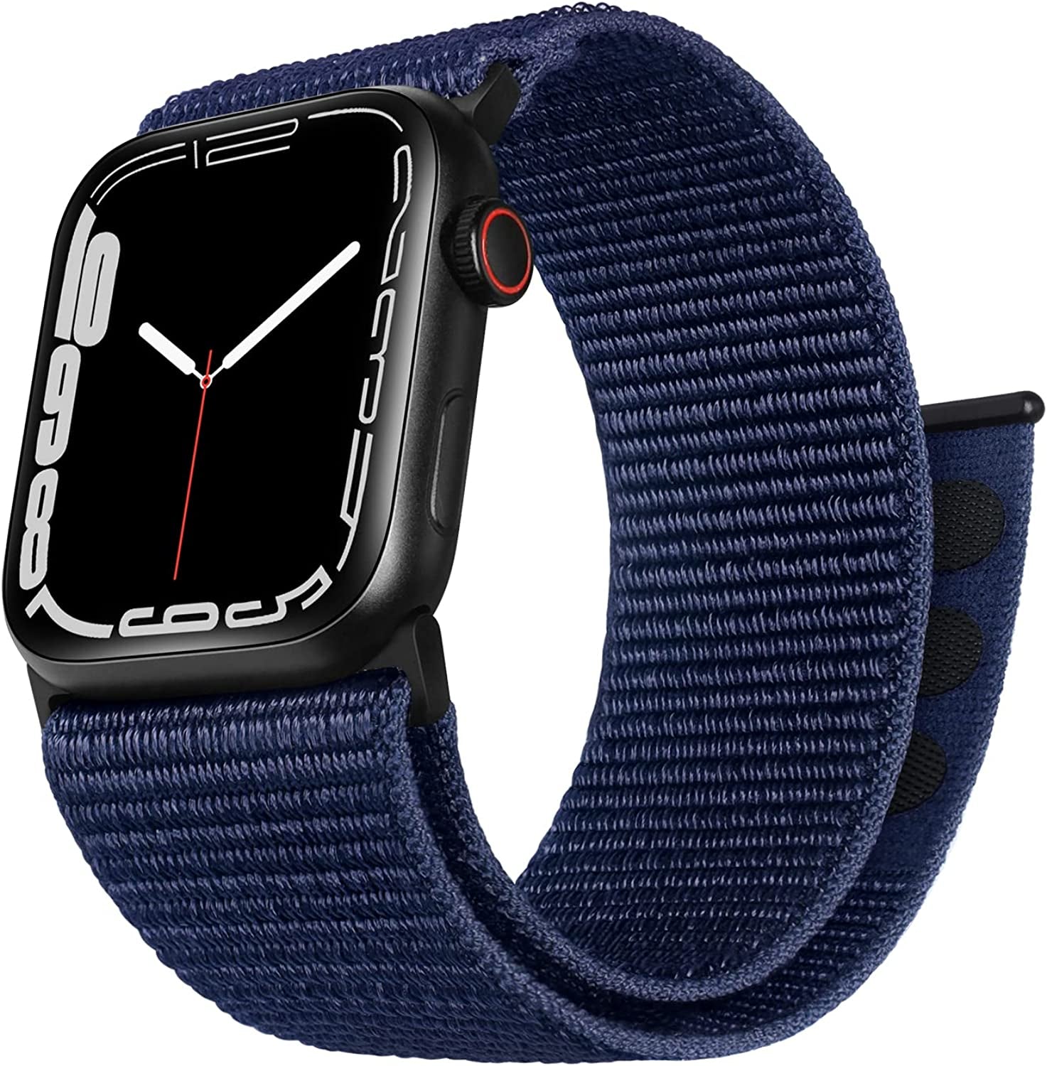 ZRDESIGN Ultra Wide Black Nylon Watch Band Compatible with Apple Watch 38Mm 40Mm 41Mm 42Mm 44Mm 45Mm 49Mm, Adjustable Sport Loop for Iwatch Series 8 7 6 5 4 3 2 1 SE  ZRDESIGN Blue 42mm/44mm/45mm/49mm 