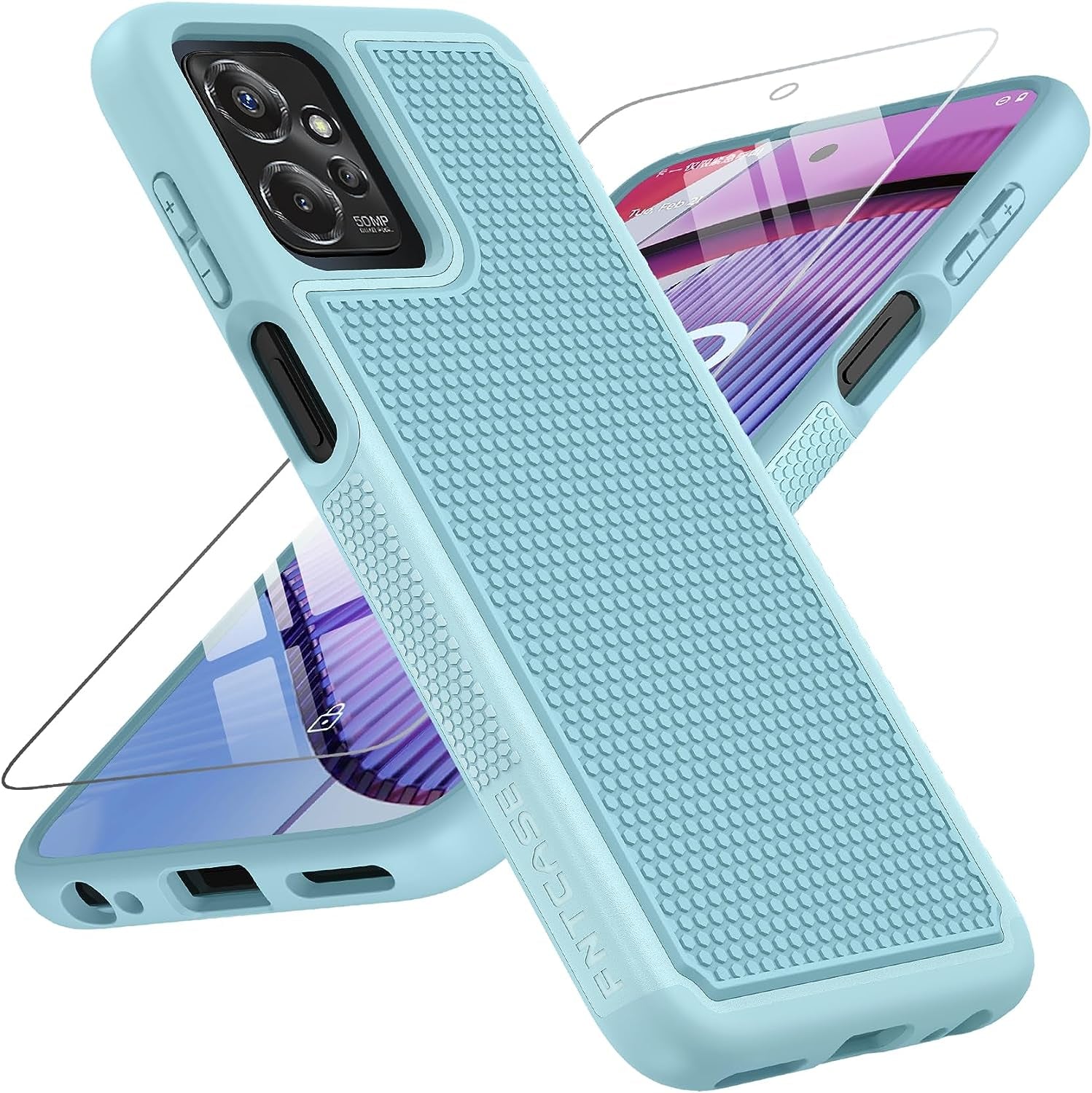 FNTCASE for Motorola Moto G-Power-5G 2023 Case: Moto G 5G 2023 Case Dual Layer Shockproof Protective Textured Design Cell Phone Cover Heavy Duty Rugged Tough Back Hardshell Hybrid Slim Basic Case  FNTCASE   