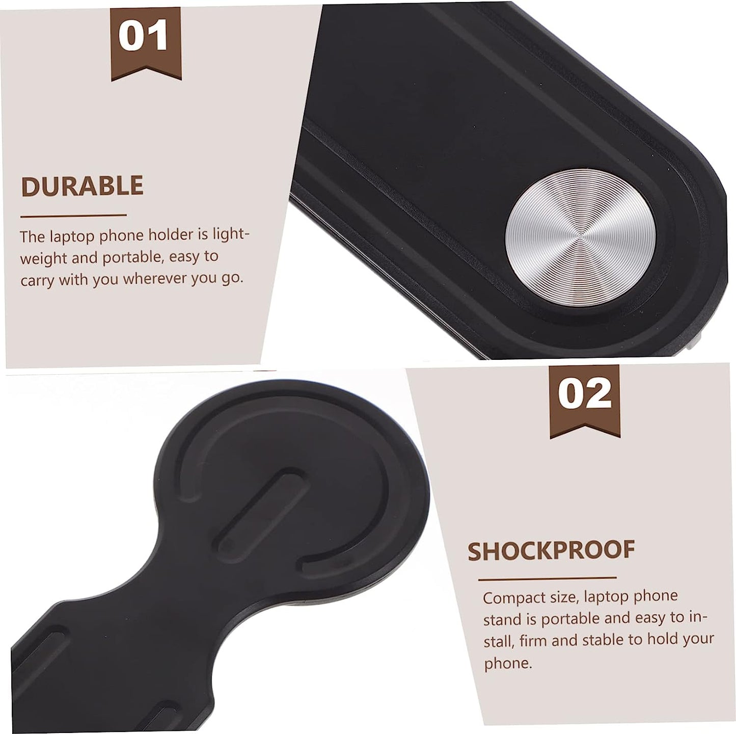 BETOOKY Mobile Phone Expansion Bracket Portable Monitor Mount Black Monitor Stand Laptop Phone Holder Phone Monitor Mount Laptop Phone Holder Magnetic Laptop Magnetic Phone Holder Desk Abs  BETOOKY   