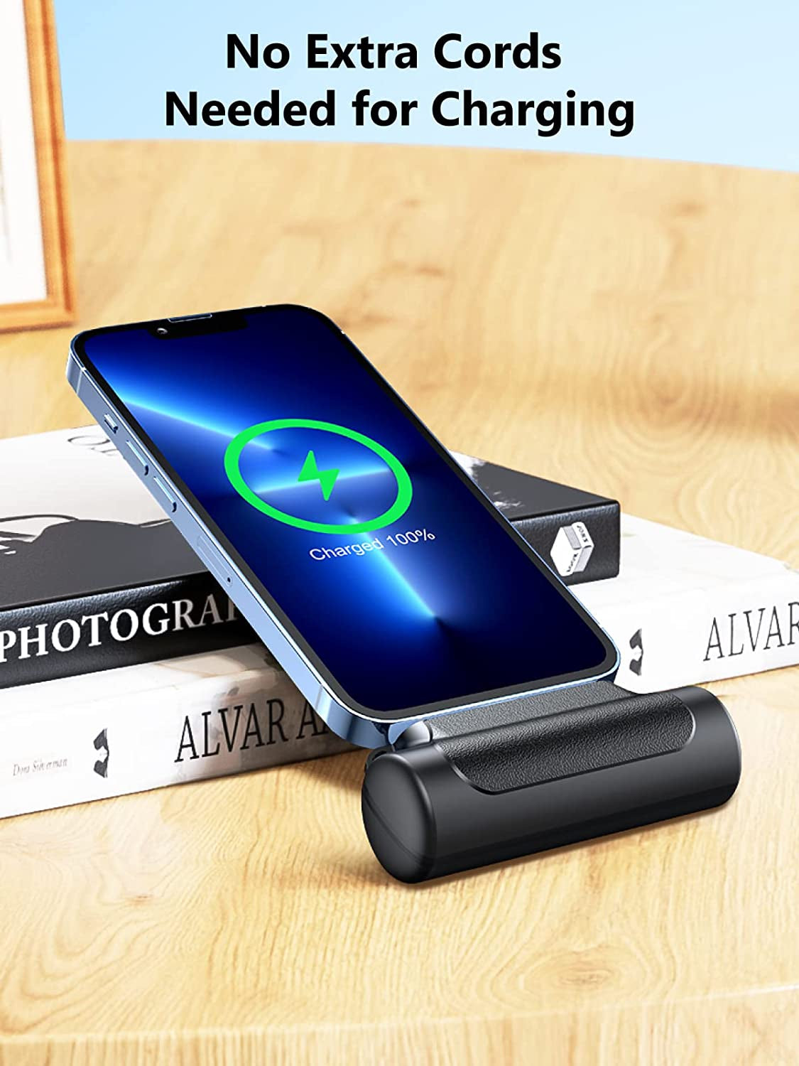Abnoys Portable-Charger-Power-Bank - 8000Mah Mini Power Bank Ultra Compact Portable Phone Charger Battery Pack Compatible with Iphone Comes with a Type-C Conversion Interface (Black)  Shenzhen jincheng Electronic Technology Co.,Ltd   