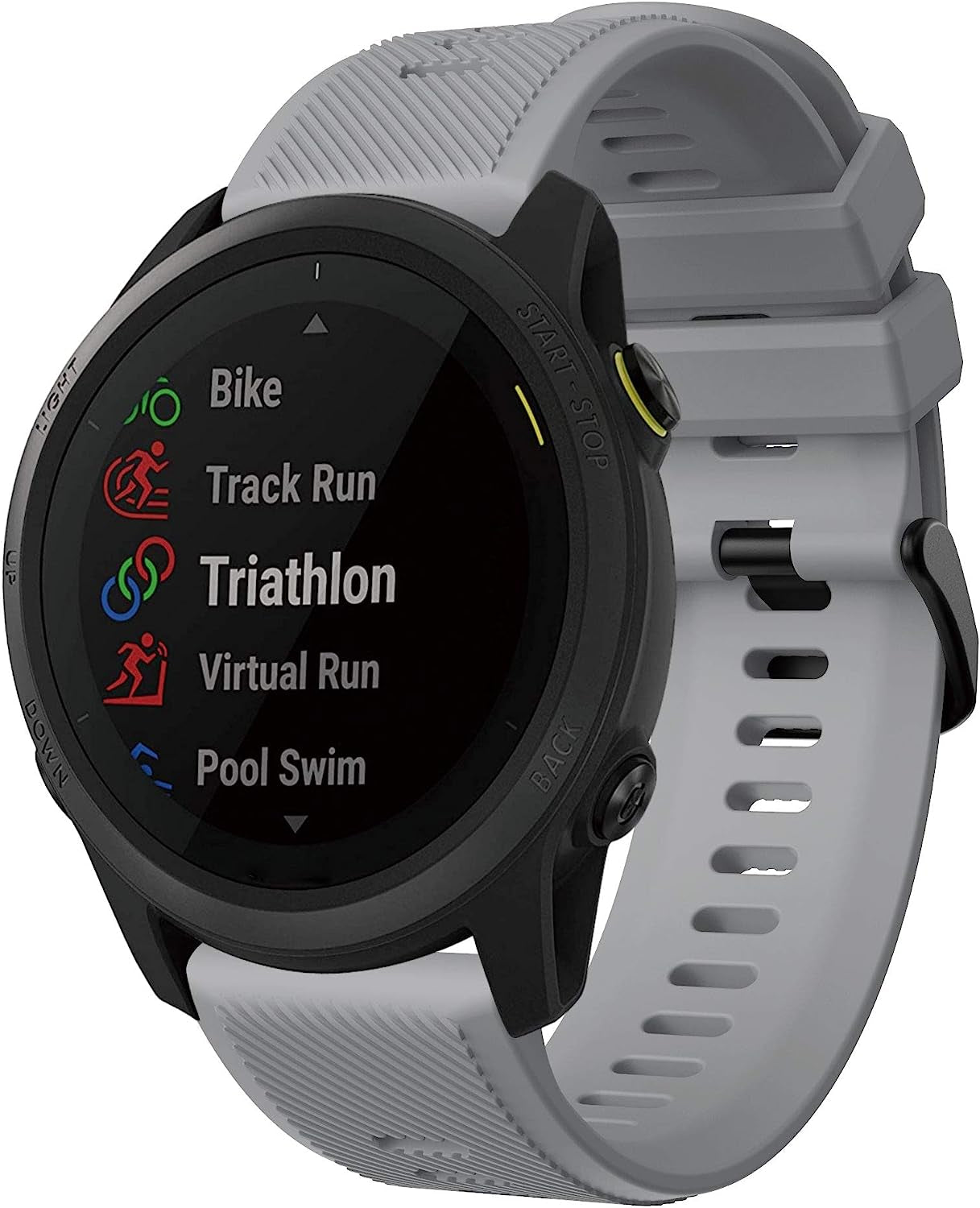 Senter Band for Garmin Forerunner 745 Band,22Mm Soft Silicone Sport Replacement Strap Band Compatible with Garmin Forerunner 745 Smart Watch  Senter Gray 22mm 