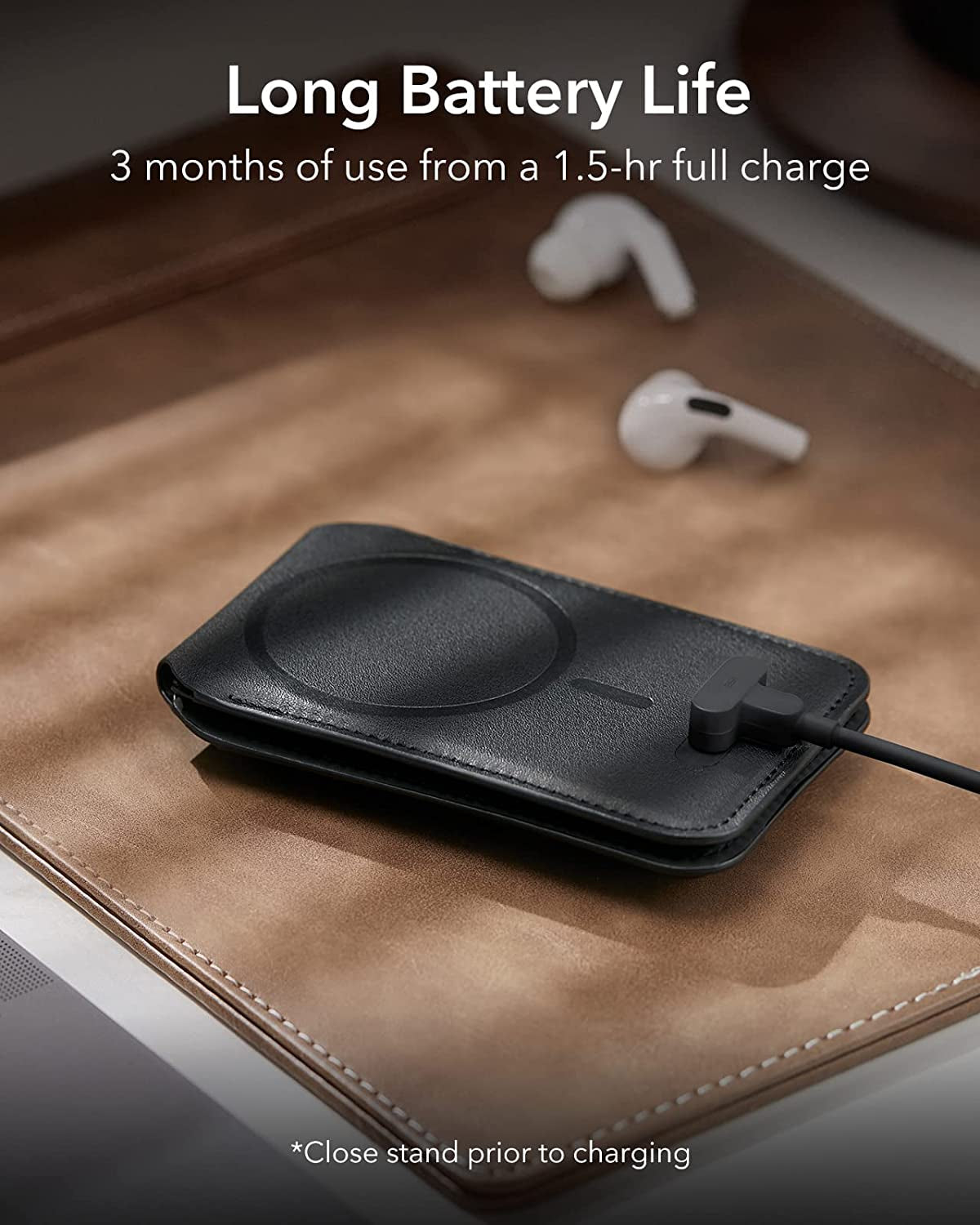 ESR Magsafe Wallet (Halolock), Geo Iphone Wallet Stand with Full Find My Functionality, Wallet Tracker with Adjustable Stand, Magnetic Wallet for Iphone 14/13/12 Series, Magsafe Accessories, Black  Electronic Silk Road Corp   