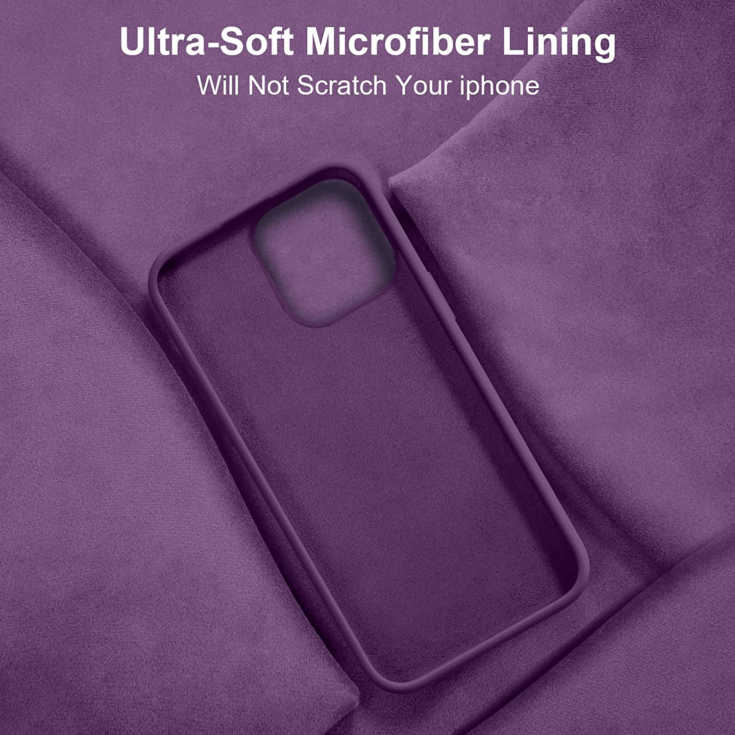 Vooii Compatible with Iphone 14 plus Case, [Upgraded Thickened Liquid Silicone] [Soft Anti-Scratch Microfiber Lining] Shockproof Full Body Protective Phone Case for Iphone 14 plus - Grape  Vooii   