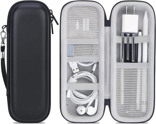 Lacdo Apple Pencil Case Holder for Apple Pencil 2Nd/1St, Ipad Pro Pen Pencil, Apple Pen Accessories, Samsung Huawei Stylus, USB Cable, Earphone Hard EVA Protective Carrying Case Bag, Black  Lacdo   