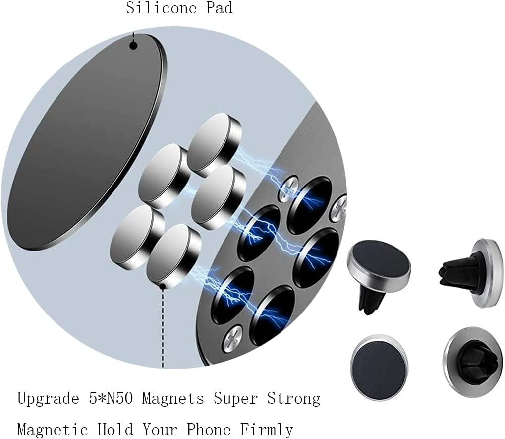 Phone Ring Holder Stand Finger Kickstand 360° Rotation Metal Ring Grip with Magnetic Phone Car Mount Holder Set Compatible with Iphone, Samsung, LG, Sony, HTC ETC (Rose Gold)  sulezhin   