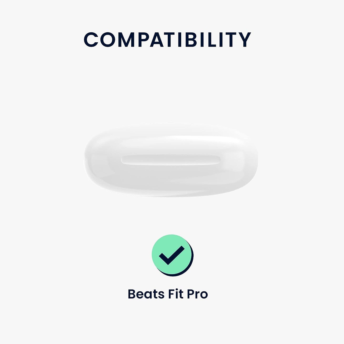 Kwmobile Case Compatible with Beats Fit Pro Case - Silicone Cover Holder for Earbuds - White  KW-Commerce   