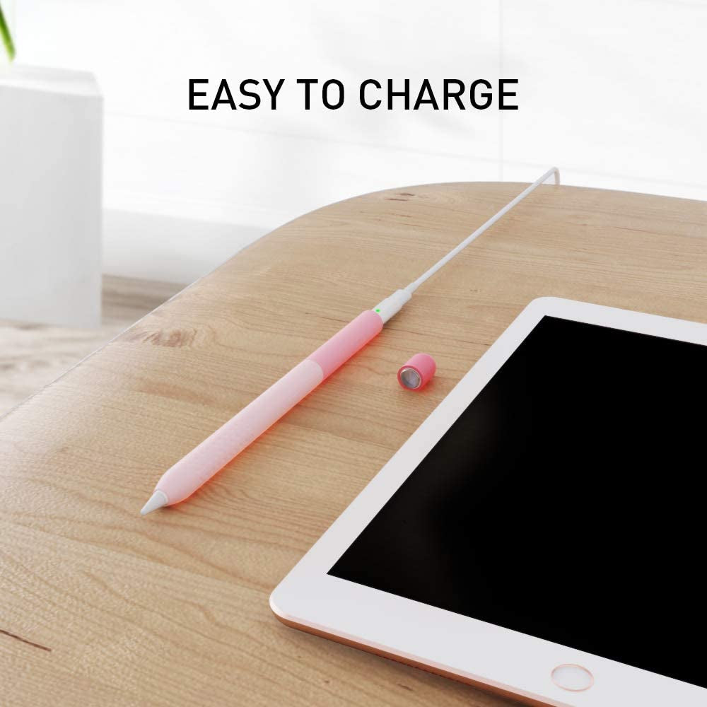 Delidigi Case for Apple Pencil 1St Generation, Silicone Protective Cover/Sleeve (Gradient Pink)  Delidigi   