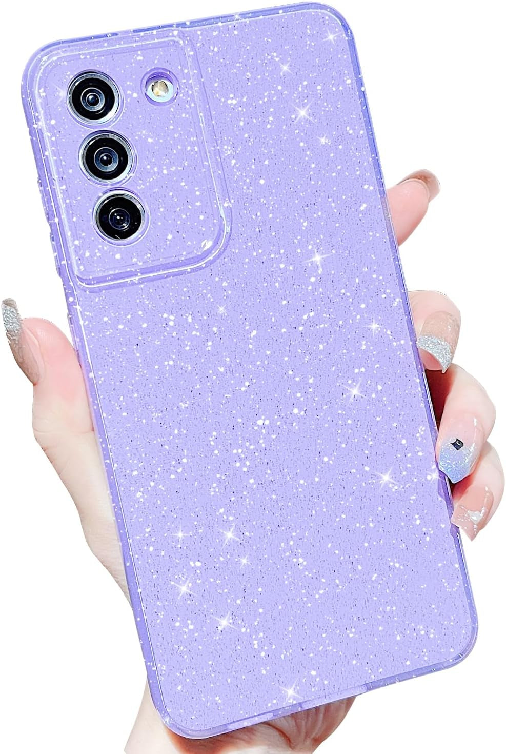 MINSCOSE Compatible with Samsung Galaxy S21 plus 5G Case,Cute Bling Glitter Thin Slim Shockproof TPU Sparkly Cover for Women Girl for Galaxy S21 plus 6.7 Inch-Mint Green  MINSCOSE Purple S21 Fe 