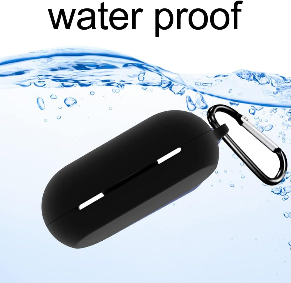 Accdeny Compatible for Sony WF-C500 Headphone Case, [Supports Wireless Charging] [Shockproof Protective Case] Silicone Headphone Case (Black-White)  Accdeny   