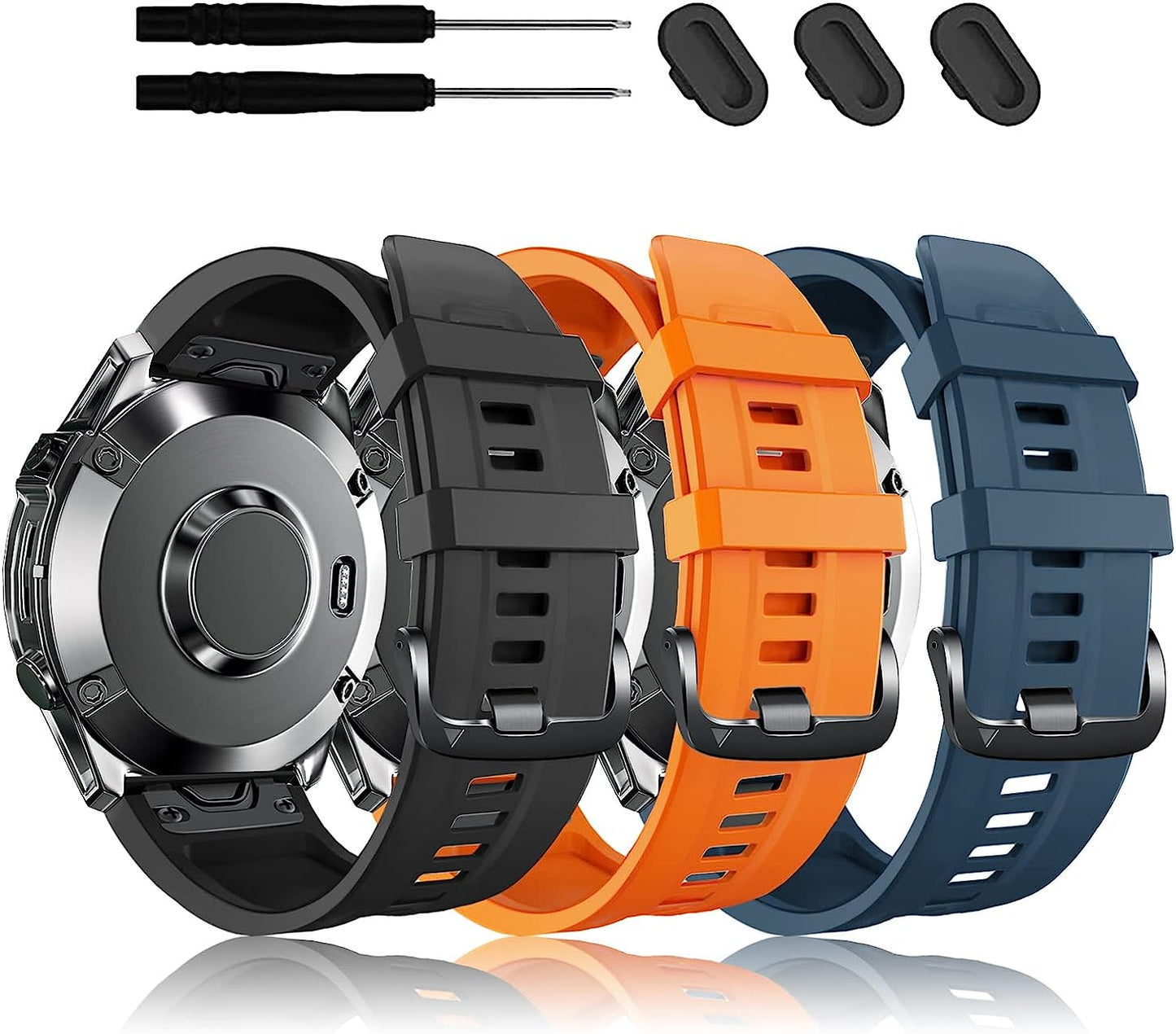 ZPJPPLX 20Mm Soft Silicone Quickfit Watch Band Compatible with Garmin Fenix 7S/Fenix 6S Pro/6S,Sport Replacement Wristband for Fenix 5S Plus/5S/Descent Mk2S Smartwatch Band  ZPJPPLX 3pack2  