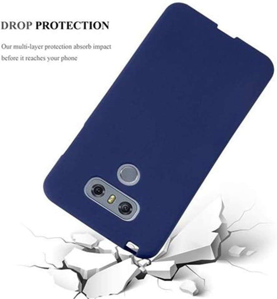 Cadorabo Case Compatible with LG G6 in Frost Dark Blue - Shockproof and Scratch Resistant TPU Silicone Cover - Ultra Slim Protective Gel Shell Bumper Back Skin  Cadorabo   