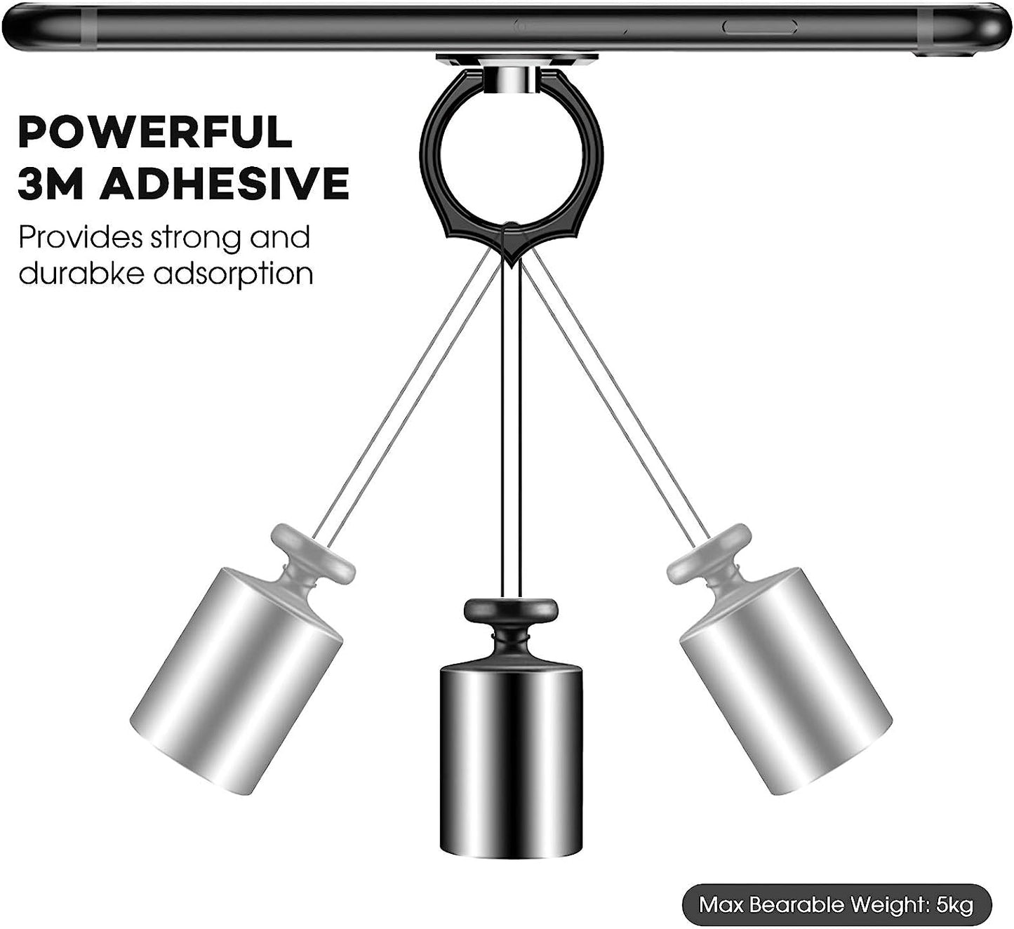 Bat Phone Ring Stand Holder - OATSBASF Cell Phone Ring Holder Finger Grip 360 Degree Rotation Compatible with Iphone 12/11 Pro Max/Se 2020 and Other Smartphones（Black+Gold）  OATSBASF   