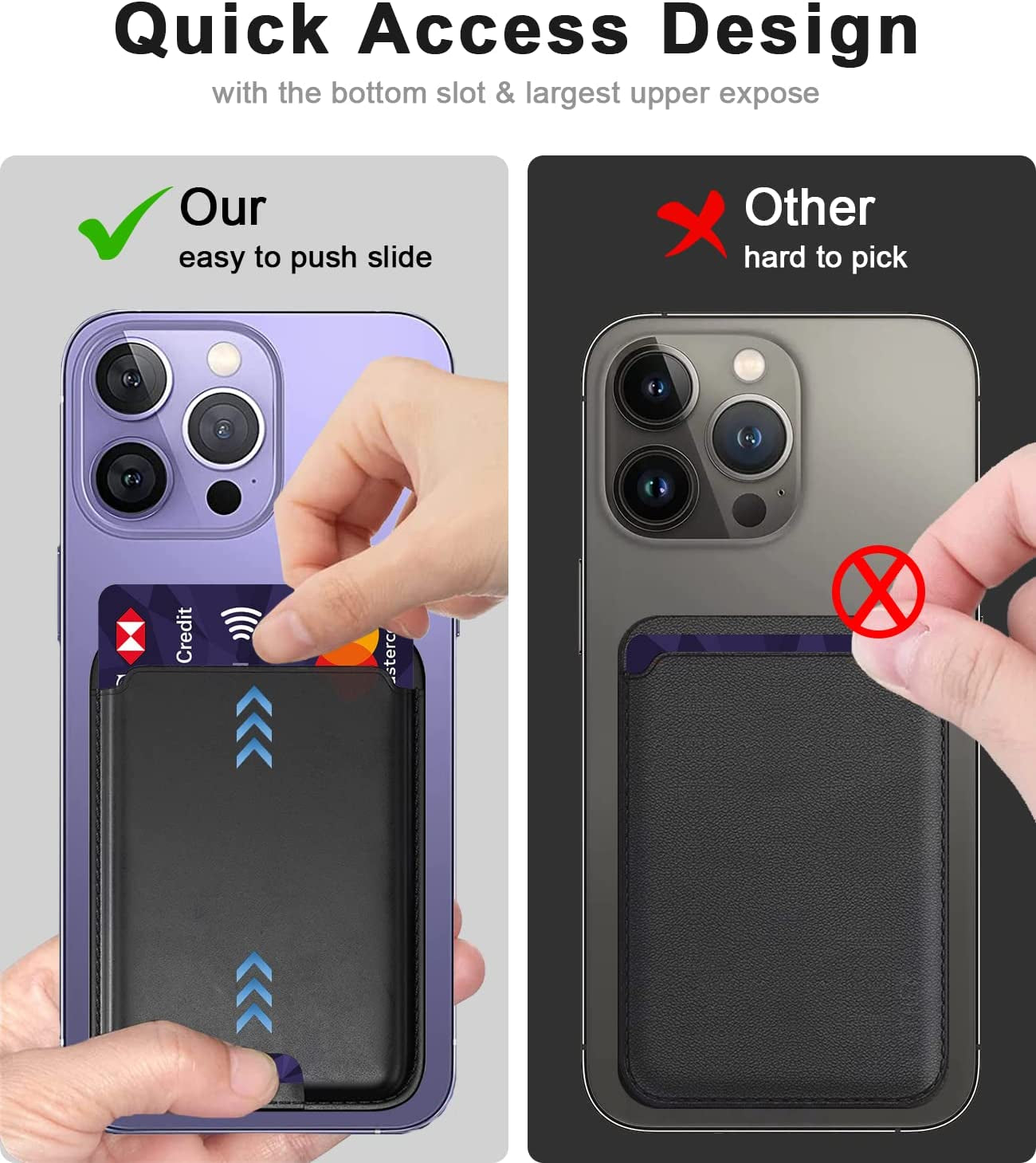 Magnetic Card Holder Designed for Magsafe Wallet, Designed for Iphone 12 13 14 15 Pro Max Mini, Highimitation Leather, Strong Magnet on Back, Quick Access (3 Cards, Dark Cherry)  Python Trend One   