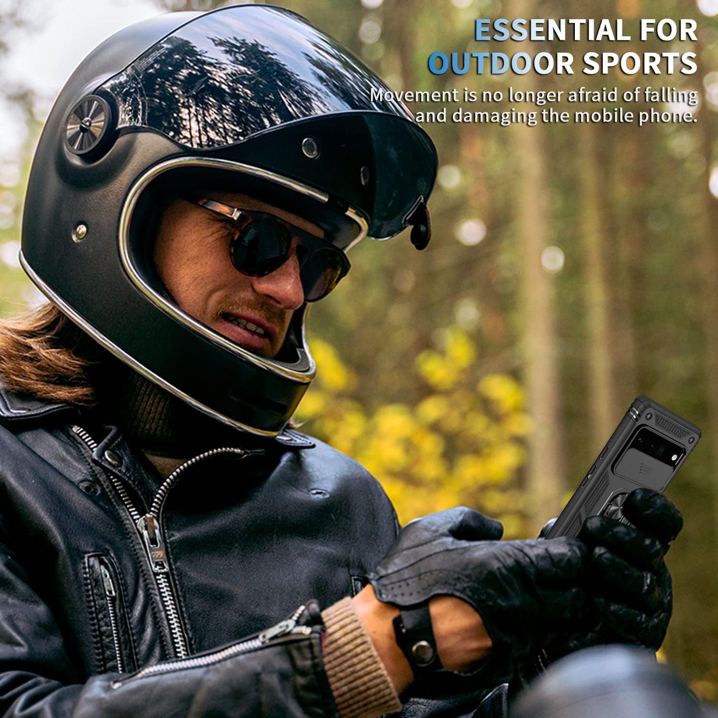 IYTRRYH for Google Pixel 6 Pro Case 5G with Tempered Glass Screen Protector with Magnetic Car Kickstand Ring&Camera Cover Shockproof Military Grade Drop Heavy Duty Protection Men Pixel 6 Pro 6.7'Black  IYTRRYH   