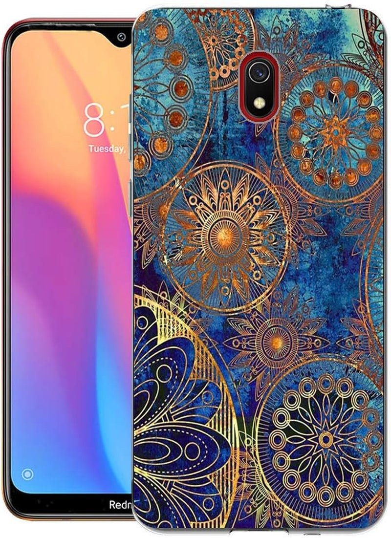 Caseexpert Xiaomi Redmi 8A Case, Pattern Soft Slim Gel Silicone TPU Back Cover Case for Xiaomi Redmi 8A Transparent  CaseExpert Gear Wheel  