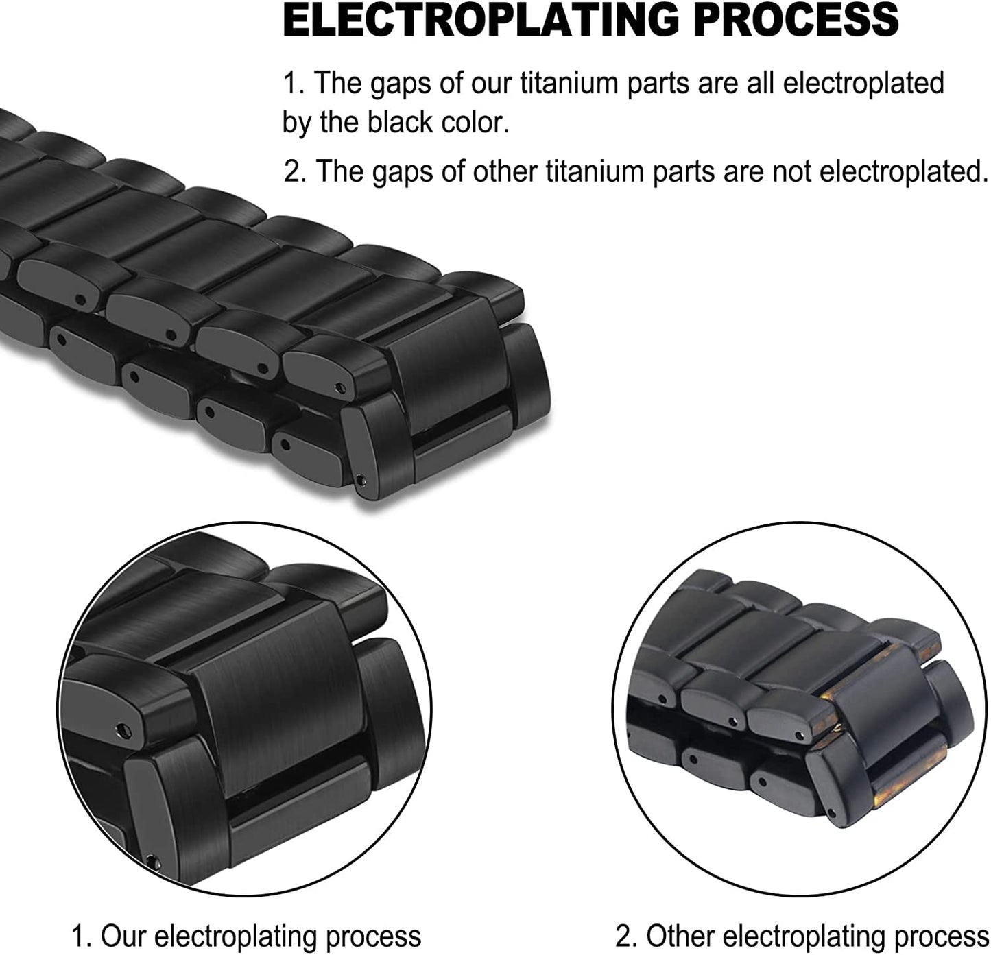 Trumirr Titanium Band for Fenix 7/6 Pro / 5 Plus, 22Mm Quick Release Easy Fit Watch Bands Titanium Metal Strap for Garmin Fenix 7 6 5 / Forerunner 955 945 935 / Epix Gen 2 / Descent G1 / MARQ  TRUMiRR   