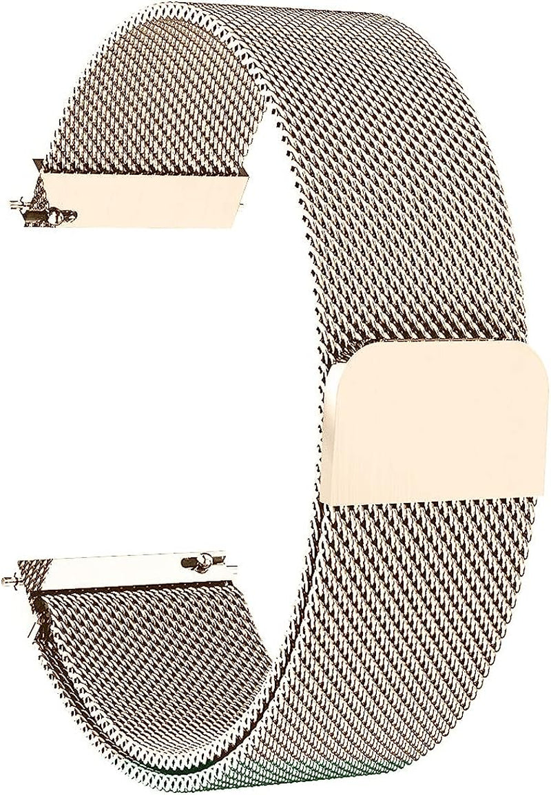 Stan Lee Watch Band Compatible with Samsung Galaxy Watch (46Mm), 22Mm Stainless Steel Magnetic Mesh Watch Band Quick Release Strap for Samsung Gear S3 Classic/Frontier  Stan Lee 5-Vintage gold  