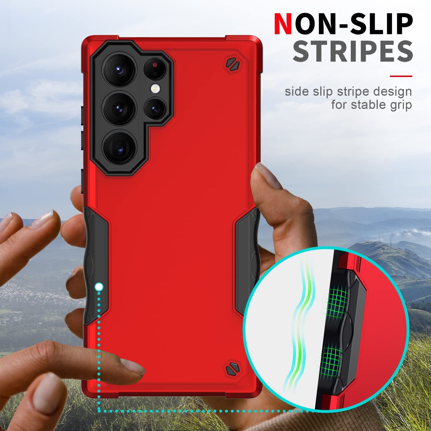 ACFDTYX Compatible with Samsung Galaxy S22 Ultra Case, Military Grade Shockproof Heavy Duty Protective Phone Case，Sleek Premium Touch，Non-Slip Soft for Galaxy S22 Ultra, Black  ACFDTYX   