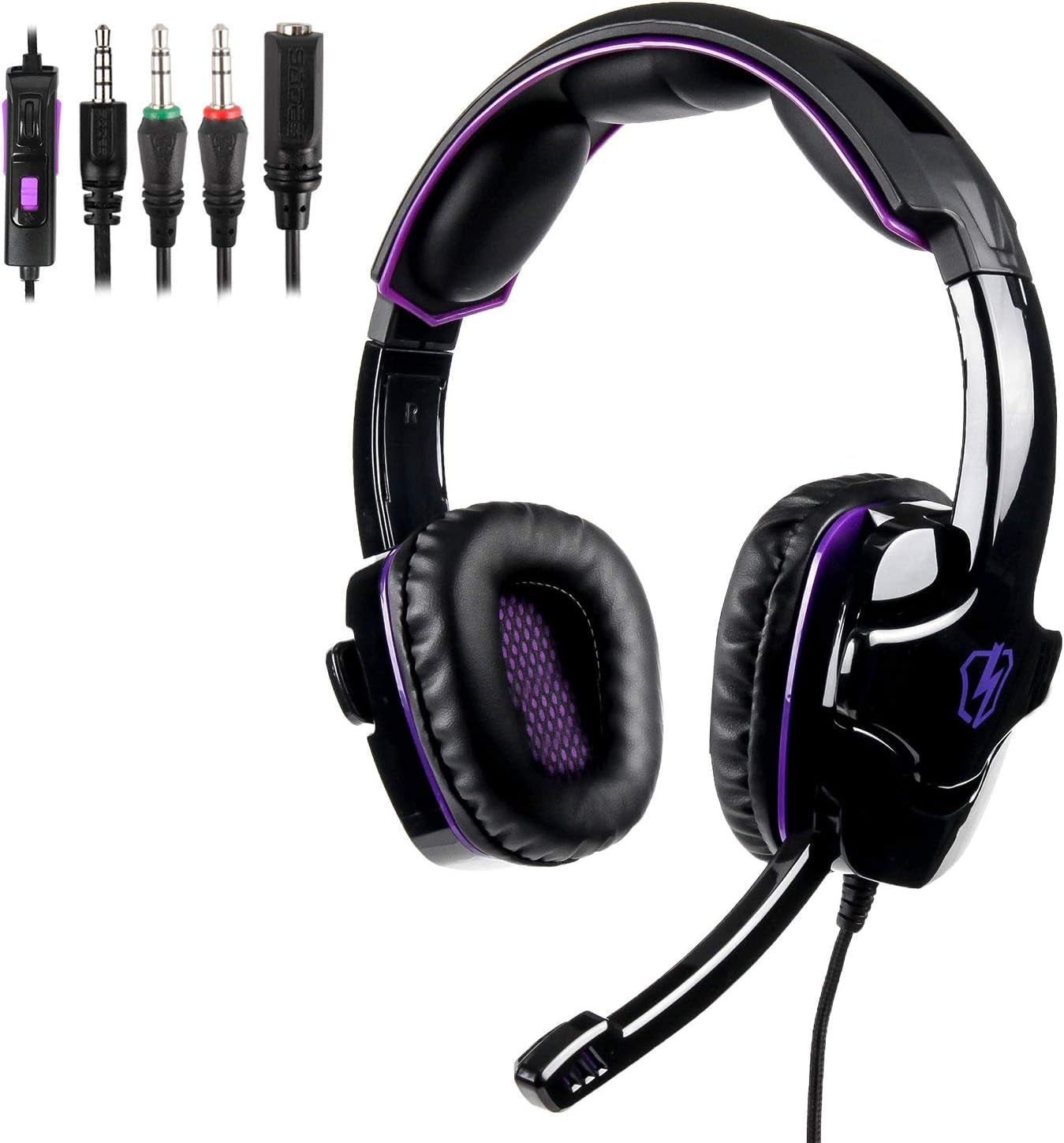 Docooler Gaming Headset 3.5Mm Stereo Over-Ear Headphone with Adjustable Microphone for PC Laptop Smart Phone  Docooler   