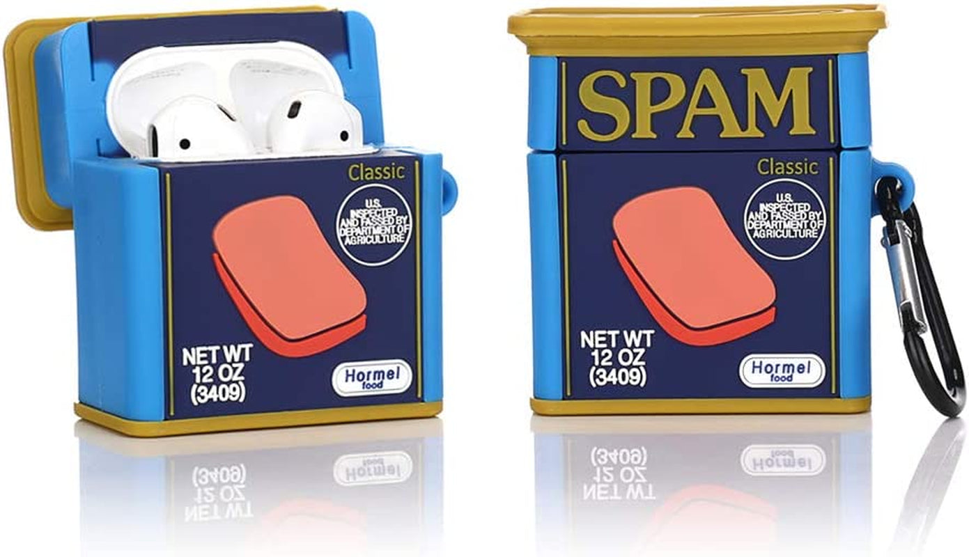 Suublg Cute Case for Airpods 2Nd/1St Generation 2019/2016, 3D Chocolate Snack Drink Skin Design Silicone Case Protective Shockproof Covers with Keychain for Airpods Earbuds  Suublg Beef  