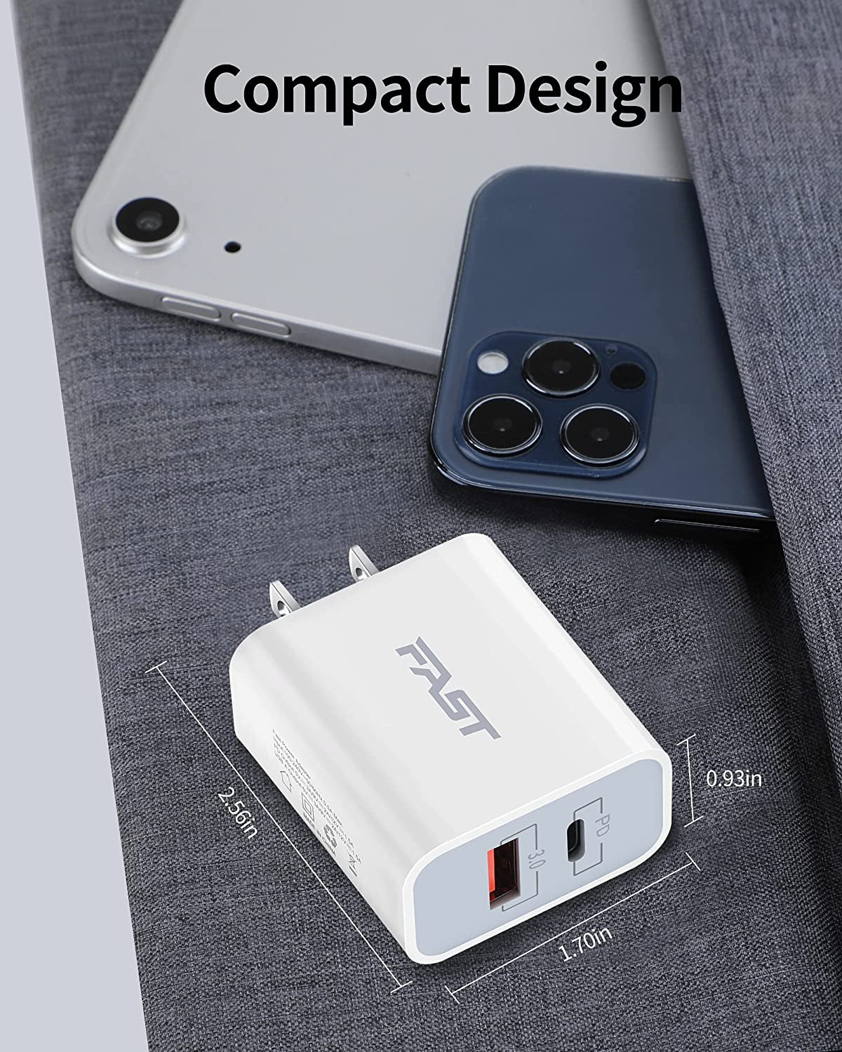 Power-7 Fast USB C Charger, 2-Pack 20W PD + Quick Charger Dual Port Type C Wall Charger Block Plug Compatible with Iphone 14/14 Plus/14 Pro/14 Pro Max/13/13 Pro Max/12/11/Xs/Xr/X/8, Ipad, Airpods  Shenzhen Xuan Yang Technology Co.,Ltd.   