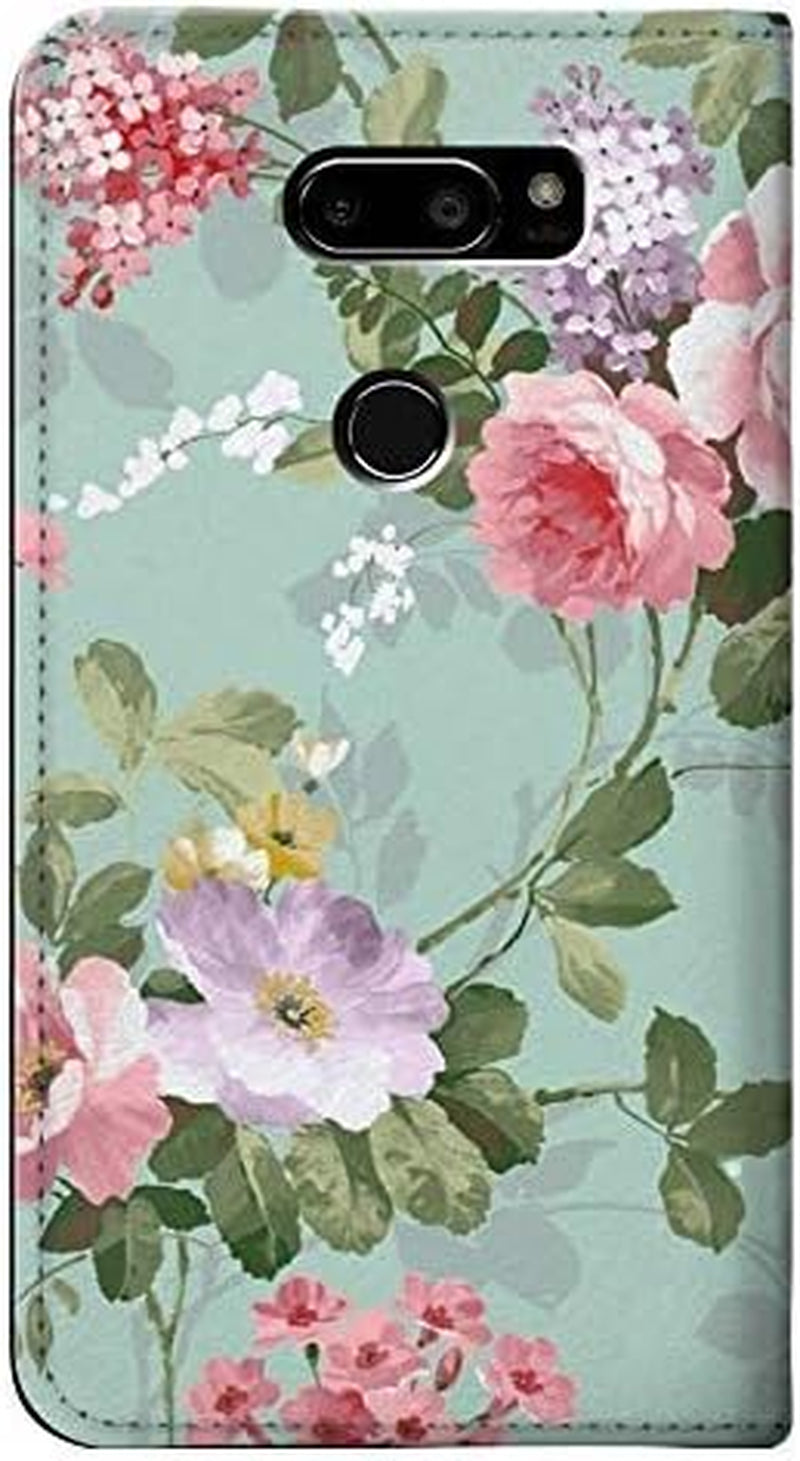 RW2178 Flower Floral Art Painting PU Leather Flip Case Cover for LG V30, LG V30 Plus, LG V30S Thinq, LG V35, LG V35 Thinq  jjphonecase   