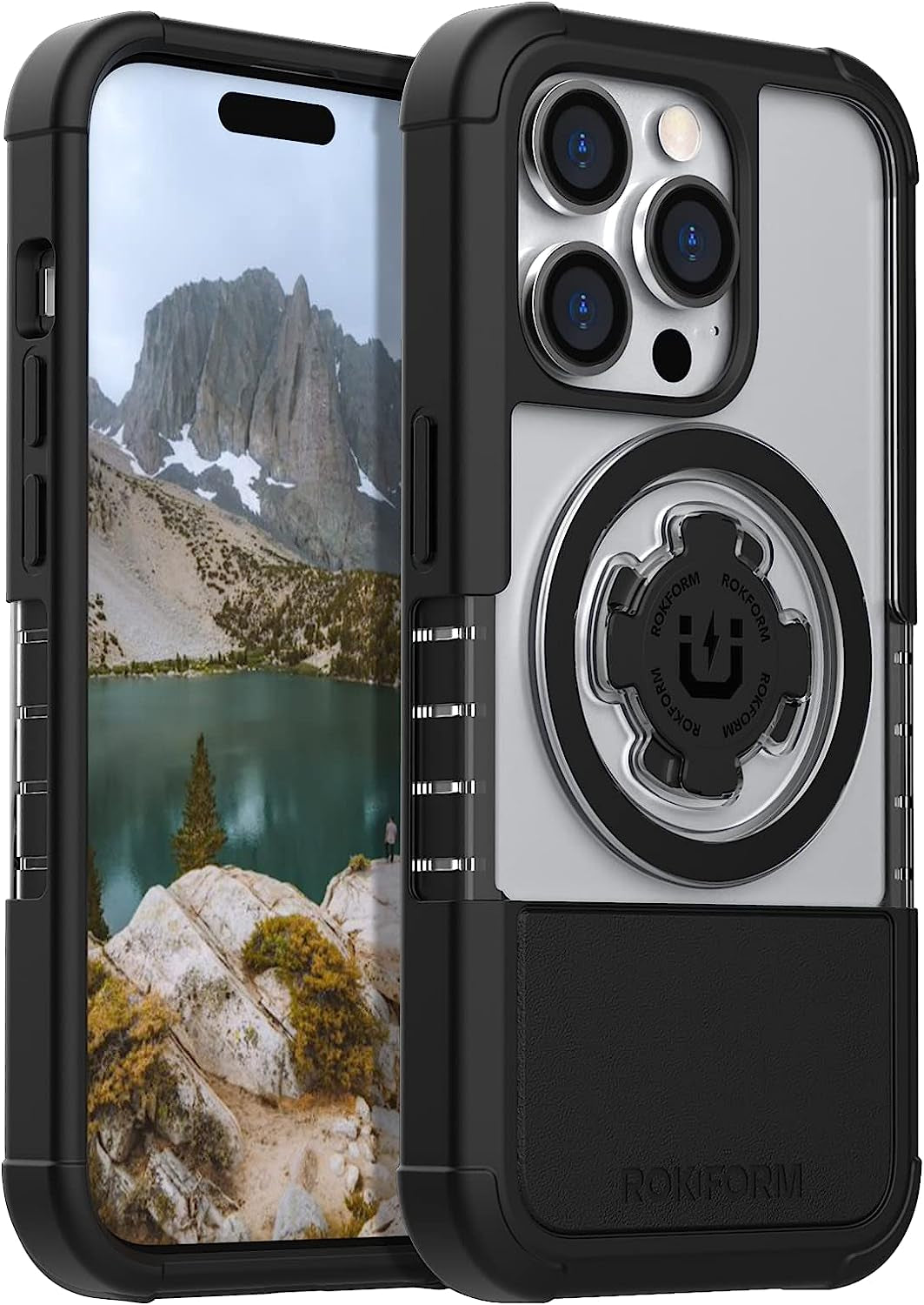 Rokform - Iphone 14 Pro Case, Crystal Series, Dual Magnet + Magsafe Compatible, Clear Apple Case, Iphone Cover with Roklock Twist Lock, Slim Magnetic Drop Tested Armor (Clear)  Rokform   