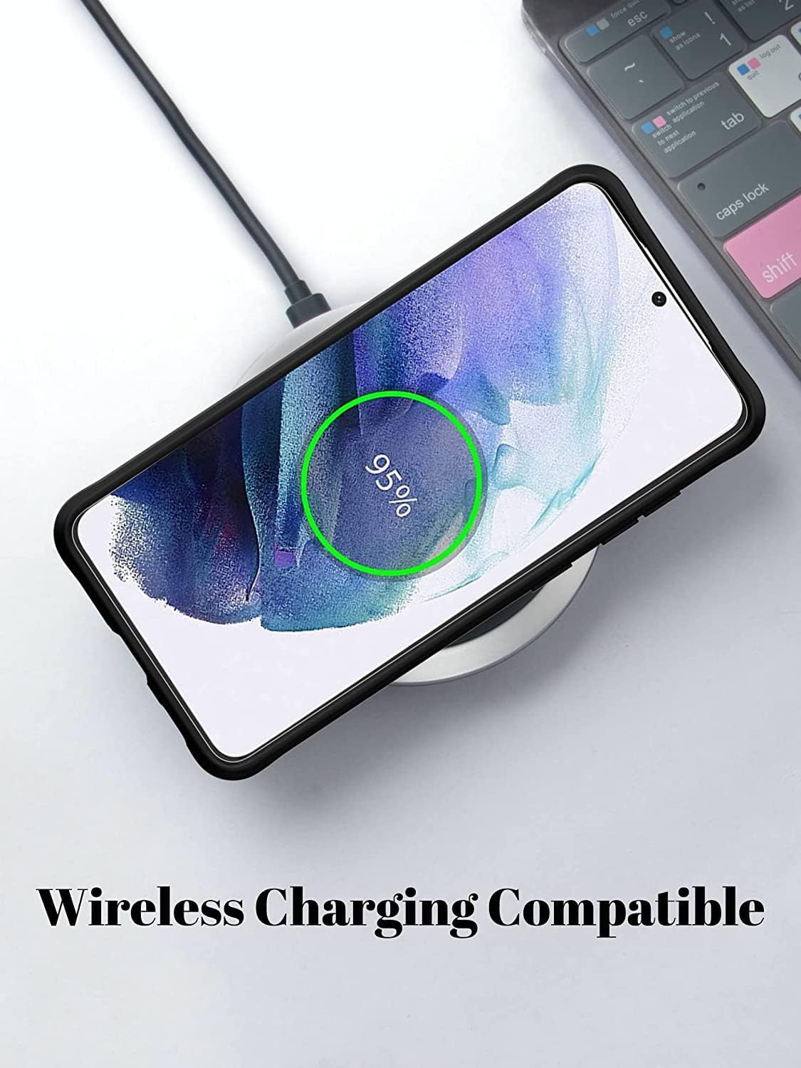 Caseborne Armadillotek S Compatible with Samsung Galaxy S22+Plus 5G Case, [Military Grade Drop Tested] Translucent Matte Hard Back with Soft Edge- Matte Black  CaseBorne   