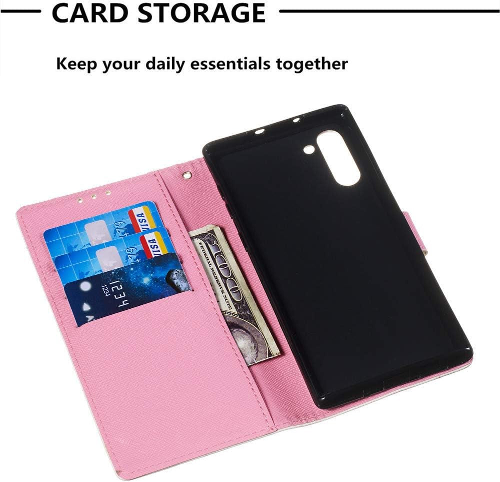 ISADENSER LG G8 Thinq Phone Case LG G8 Case Stylish for Girly Women [Wallet Stand] Kickstand Credit Cards Slot Cash Pockets PU Leather Flip Wallet Case for LG G8 Thinq (2019) 3D Rose Flower YB  ISADENSERR   