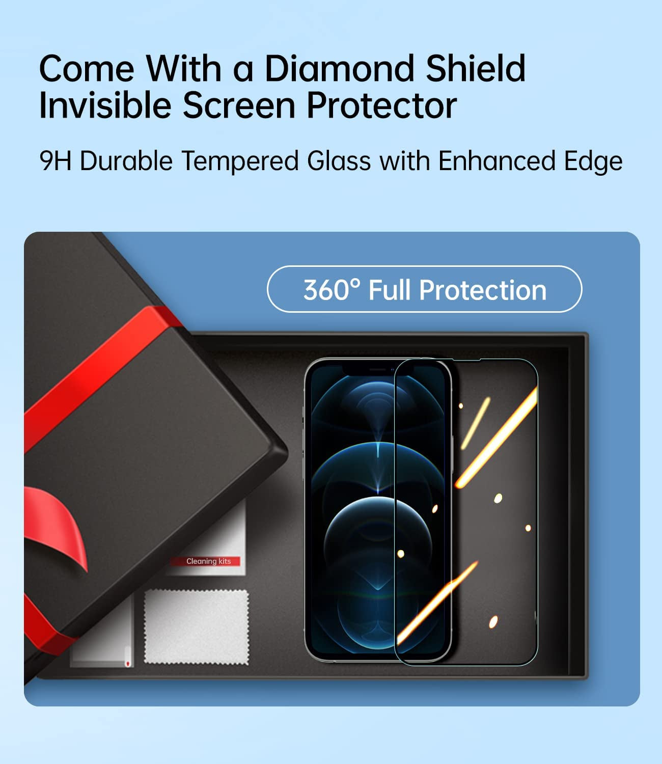 JUESHITUO Magnetic Clear for Iphone 14 Pro Max Case with Full Camera Cover Protection [No.1 Strong N52 Magnets] [Military Grade Drop Protection] for Women Girls Phone TPU Case (6.7")-Pacific Blue  JUESHITUO   