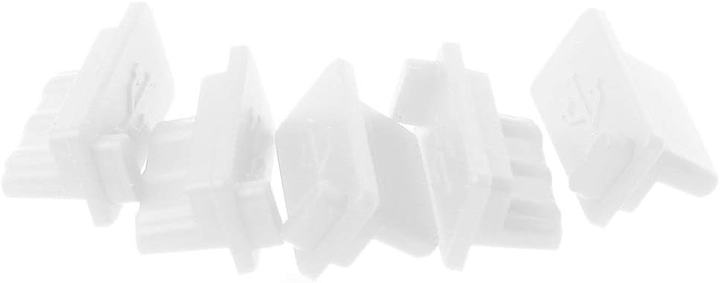 XISAOK 5PCS USB Dust Plug Charger Port Cover Cap Female Jack Interface Universal Silicone Dustproof Protector Tablet PC Notebook Laptop Powerbank Dust Plugs Black  XISAOK   