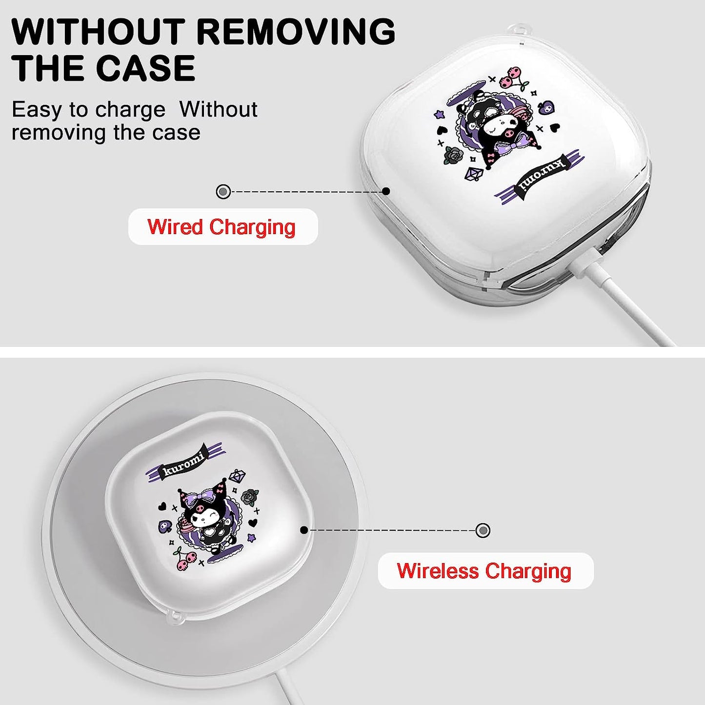 Cute Case for Samsung Galaxy Buds 2 Pro Case (2022) Buds 2 Case/Buds Pro Case/Buds Live Case with Cartoon Kawaii Anime Kulomi Pattern for Women Girls Kids Clear Soft Silicone Cover Skin  DiyGody   