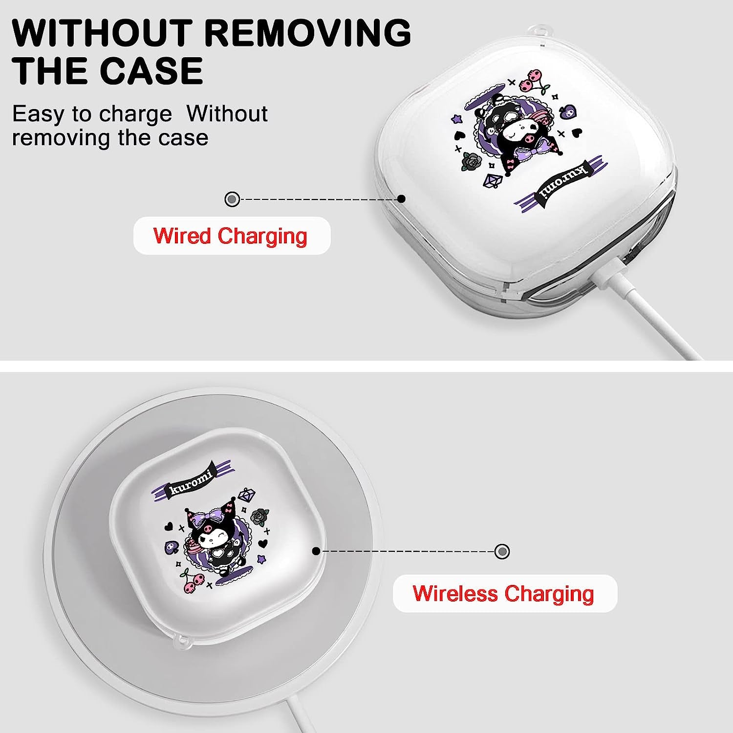 Cute Case for Samsung Galaxy Buds 2 Pro Case (2022) Buds 2 Case/Buds Pro Case/Buds Live Case with Cartoon Kawaii Anime Kulomi Pattern for Women Girls Kids Clear Soft Silicone Cover Skin  DiyGody   